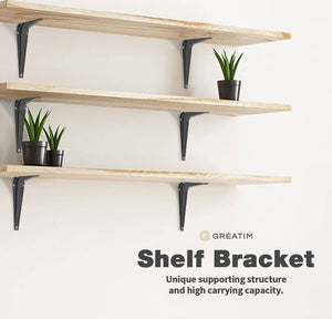 GREATIM Shelf Bracket-Heavy Duty Steel Shelf Bracket is Suitable for Home, Garage and Office.