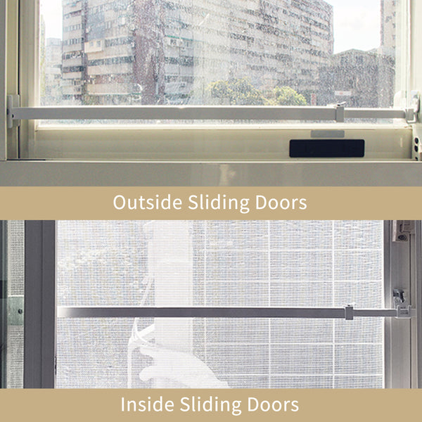 Sliding Door Security Bar, Quick and Trouble Free Installation, Childproof/Pet Proof Anti-Lift Lock, Greatim GT-DB003