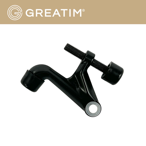 Greatim GT-FP401 4 Pack Hinge Pin Door Stopper,Adjustable Heavy Duty Door Stopper with Rubber Bumper Tips, Antique Nickel