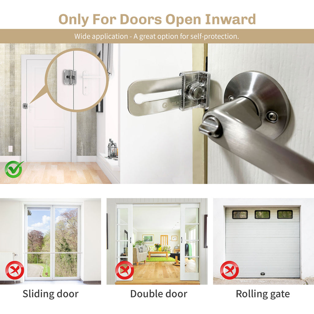 Minimalist Door Lock Bedroom Door Handle Lock Interior Anti-theft