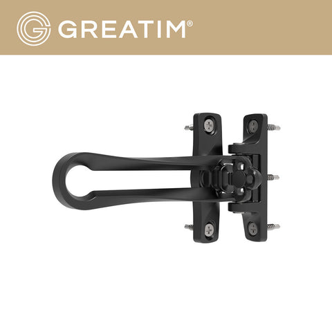 Greatim GT-SD101 Out-Swing Bar, Door Lock, Reinforcement Guard, Childproof, Extra Home Security, Zinc Alloy, Matte Black