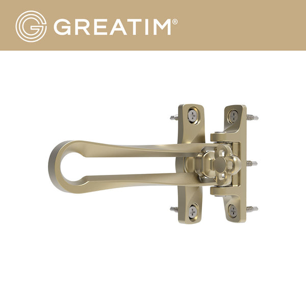 Greatim GT-SD101 Out-Swing Bar, Door Lock, Reinforcement Guard, Childproof, Extra Home Security, Zinc Alloy, Matte Black