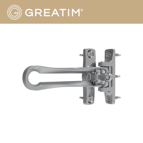 Greatim GT-SD101 Out-Swing Bar, Door Lock, Reinforcement Guard, Childproof, Extra Home Security, Zinc Alloy, Matte Gold